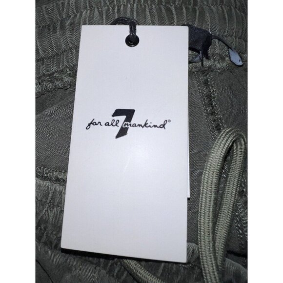 NWT 7 FOR ALL MANKIND Jogger Pants Womens Green Light Wash Drawstring Sz M - Picture 11 of 13